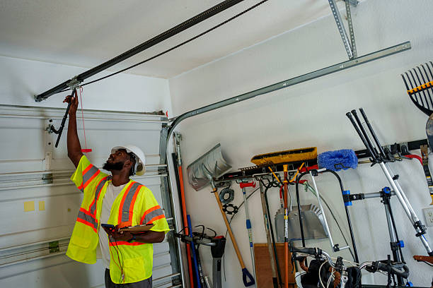 Professional Garage Door Panel Replacement technician working in North Highlands, CA
